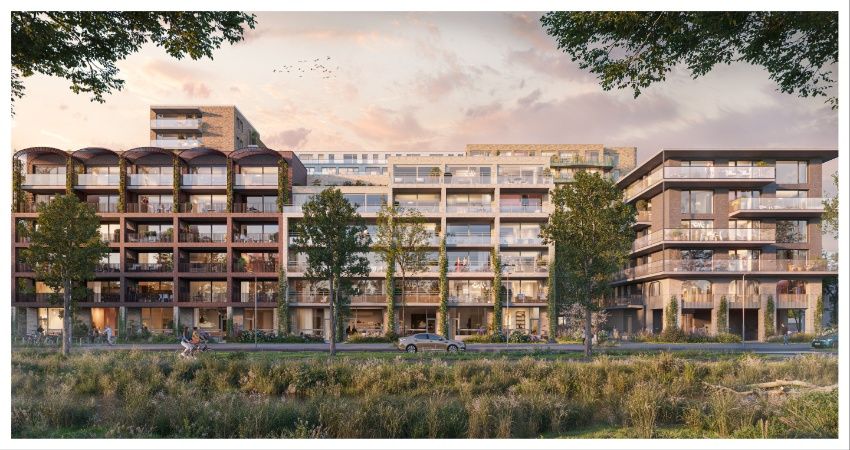 Amsterdam Sloterdijk krijgt park en 313 woningen aan Naritaweg