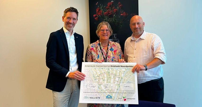 Gemeente Lansingerland, Blauwhoed en Kalliste tekenen anterieure overeenkomst voor Driehoek Noordpolder