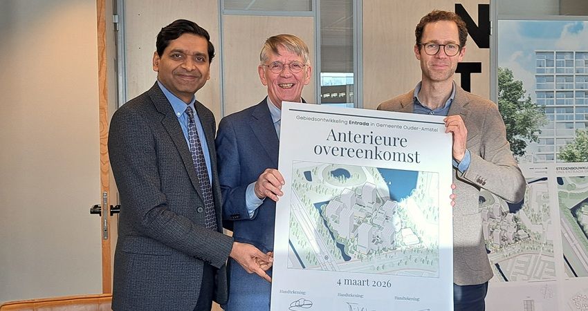 Redevco en EDP tekenen anterieure overeenkomst met Ouder-Amstel voor 1.363 woningen