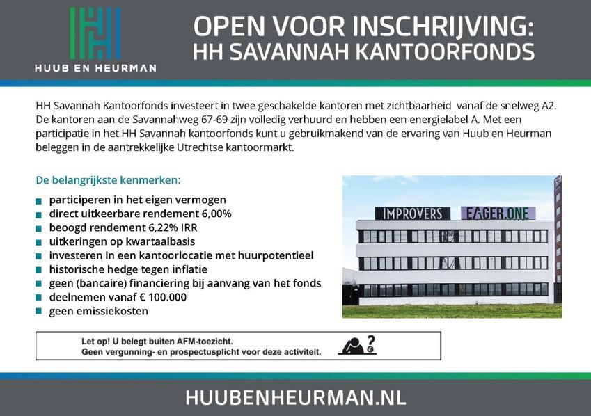Lancering HH Savannah Kantoorfonds