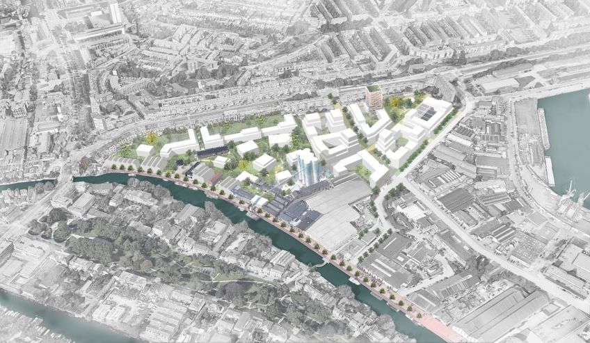 Nieuw-Mathenesse als nieuw stadsdeel waar de historie van de jenever– en glasindustrie zichtbaar blijft
