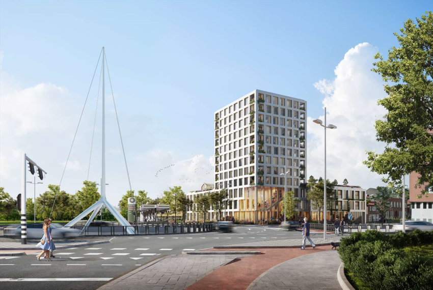 Vergunning verleend; B-Right Urban Living start met bouw van 2.400 m2 kantoor en 75 huurwoningen in Eindhoven