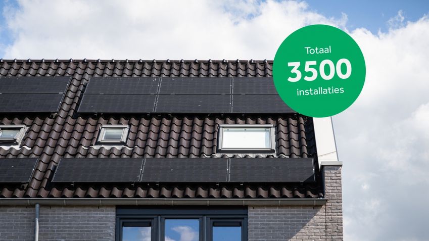Zonneplan voorziet 3.500ste Bouwinvest-woning van zonnepanelen